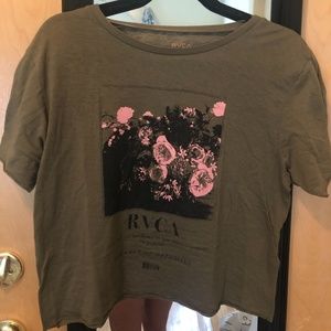 Green RVCA crop top